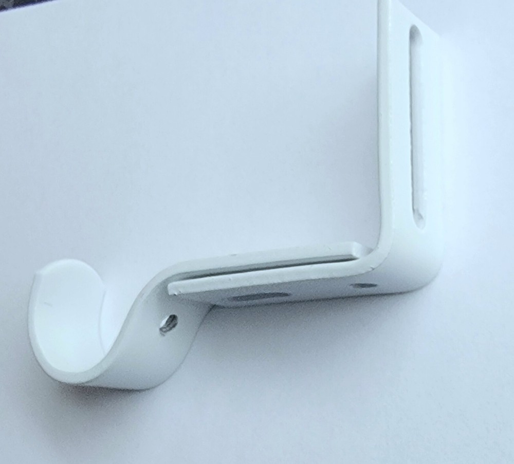 White metal holder for macrame. 90° and hanging hook.2pc