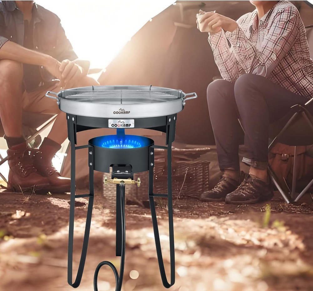 Propane Burner for Outdoor Cooking (Concave Comal Set)