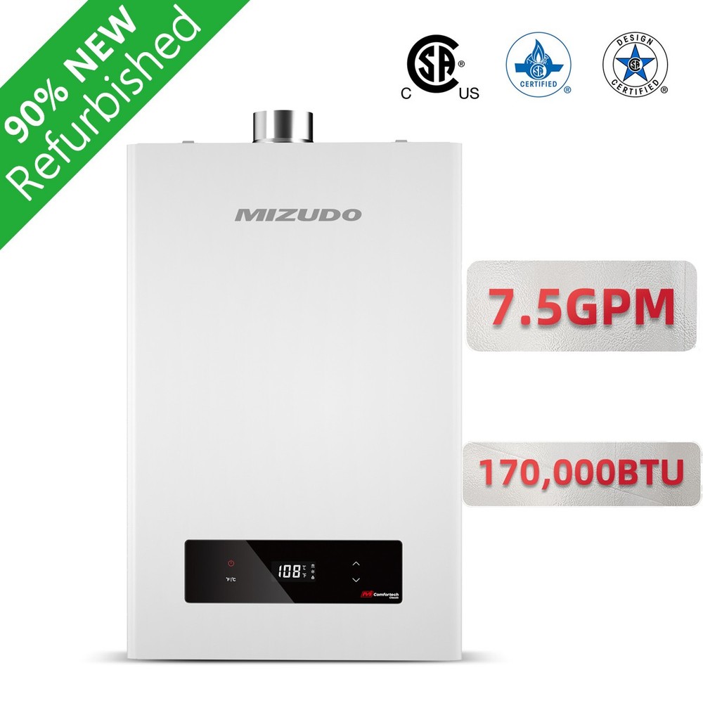 Natural Gas Tankless Water Heater, Indoor Max 7.5 GPM, 170,000 BTU Instant Used