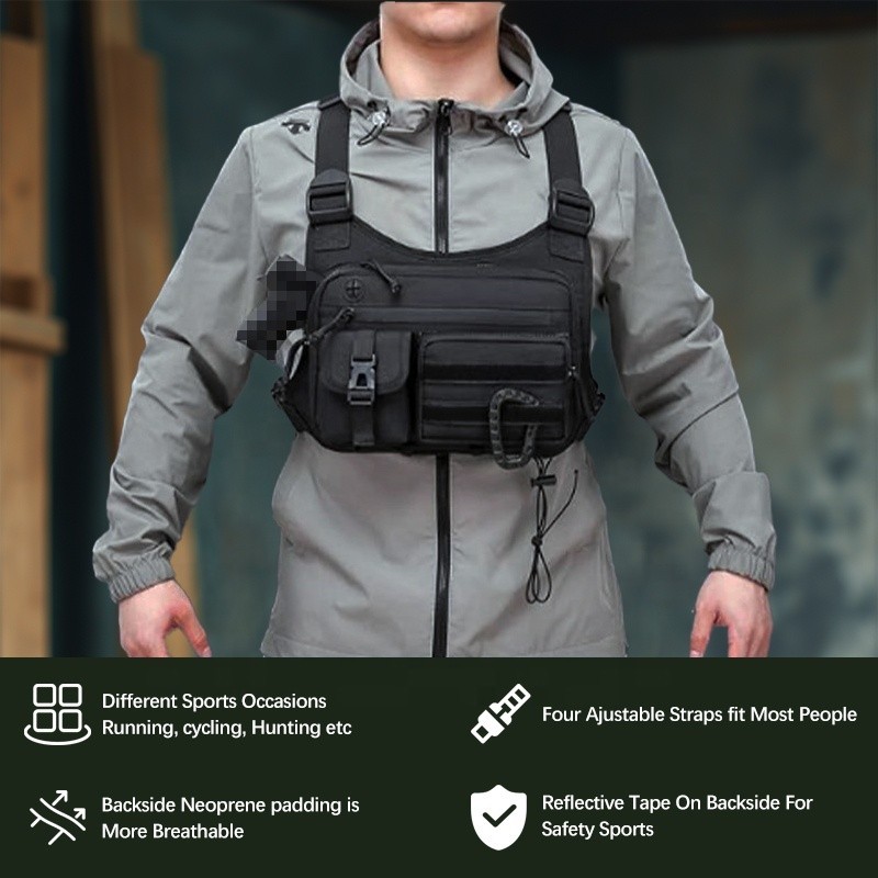 Multifunctional Adjustable Vest Waterproof Chest Bag