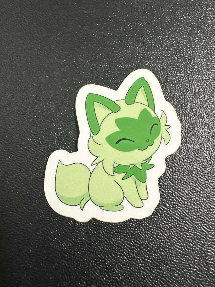 Pokemon Sprigatito Water Resistant  Vinyl Sticker