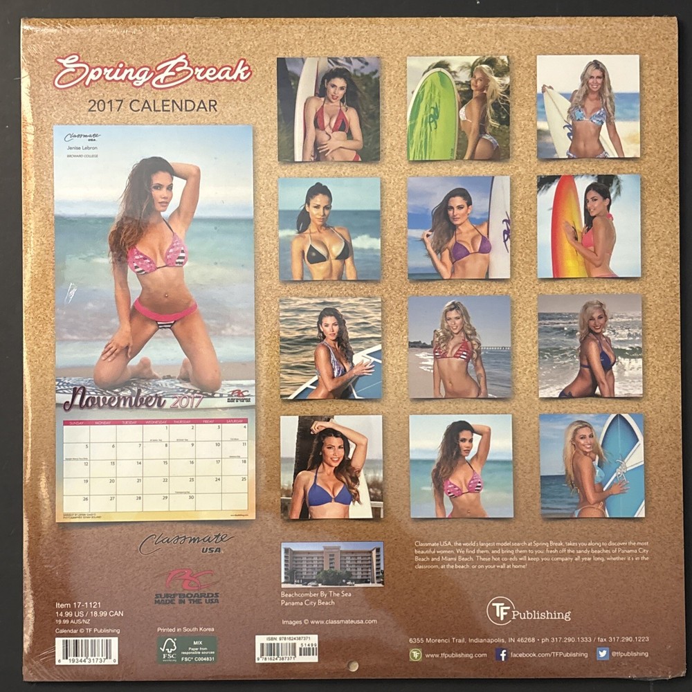 Spring Break Sexy Bikini Calendar 2017