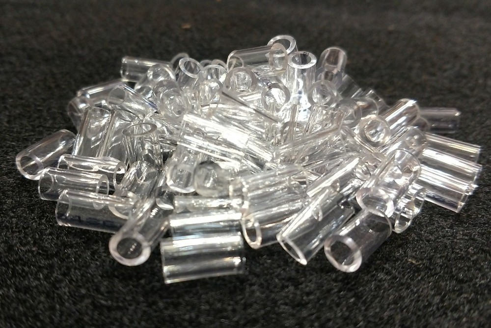 100 POLY SUPPORT COLLARS CLEAR 5/64-3/32 SNARE TRAPPING