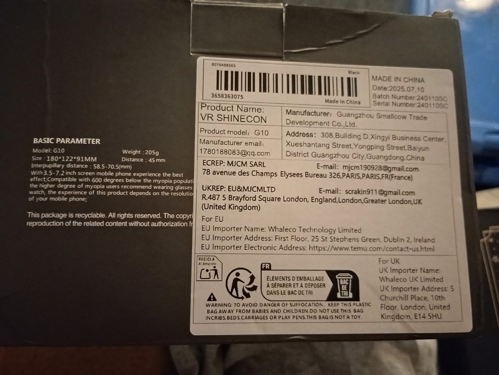 Virtual Reality VR Headset 3D Glasses for Android iPhone