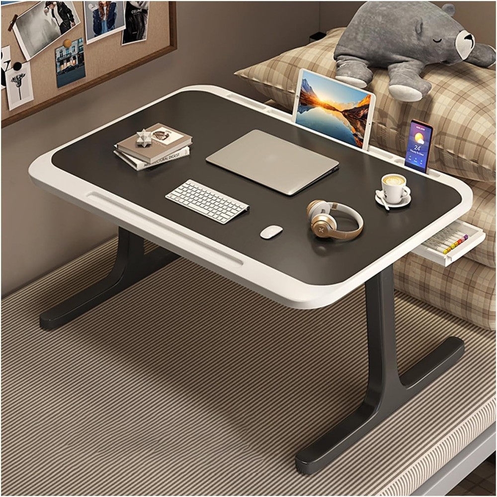 Laptop Desk，Bed Low Table，Laptop Computer Tray，Lap Desk Stand, Folding Bed Table