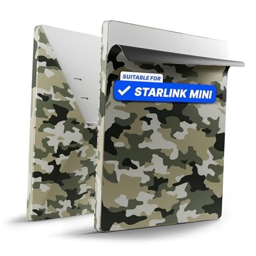 Protective Sticker for Starlink Mini Accessories - Weatherproof Camo Green