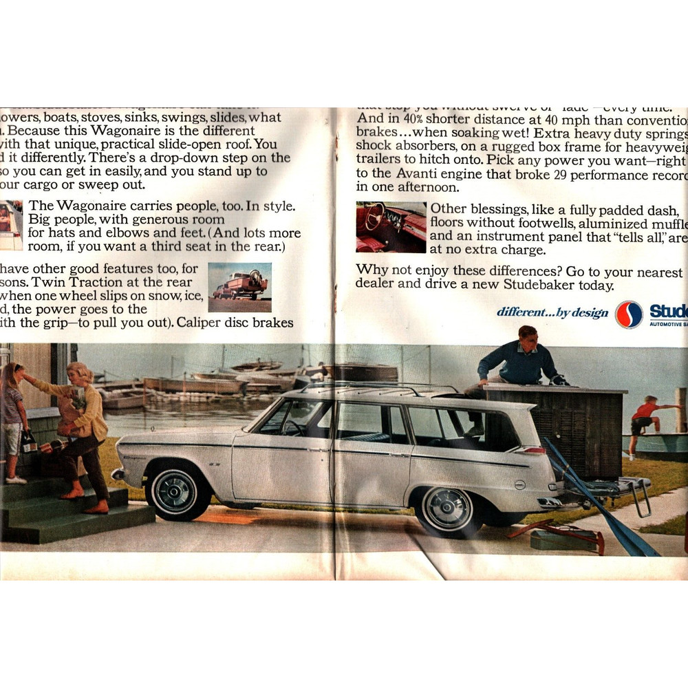 Magazine Ad* - 1964 - Studebaker Wagonaire -everything but kitchen sink b8