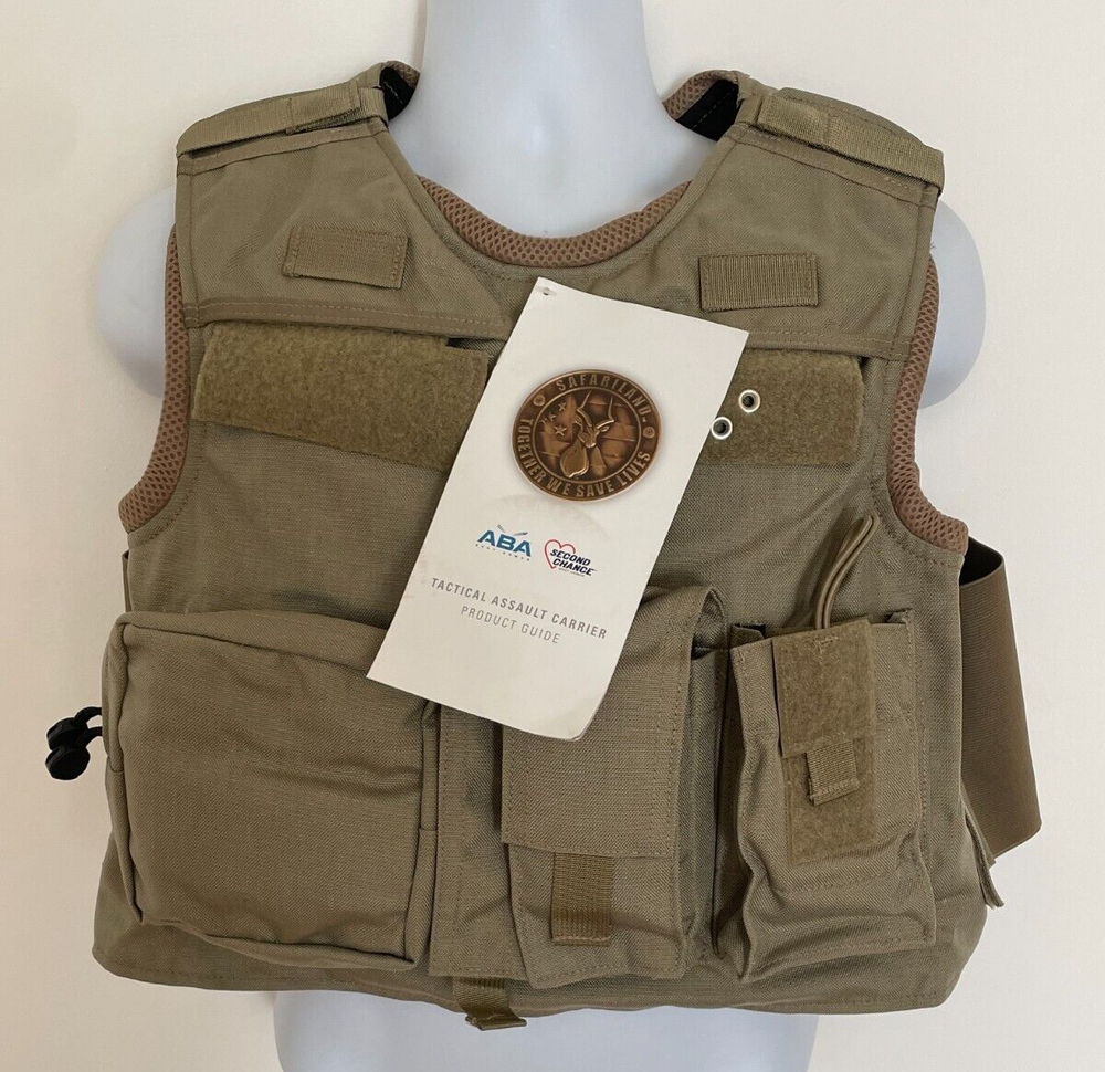 SECOND CHANCE Standard Fix Pocket Armor Carrier Side Open Medium 2216-2217 Tan