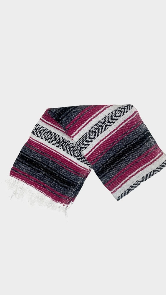 Handmade Classic Mexican Blankets 72"x49" (Pink)