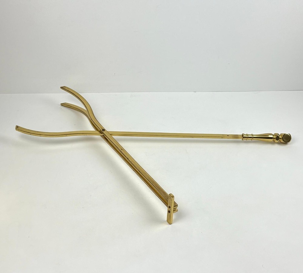 Vintage Regency Style Polished Heavy Solid Brass Fireplace 5 Piece Tool Set 31in