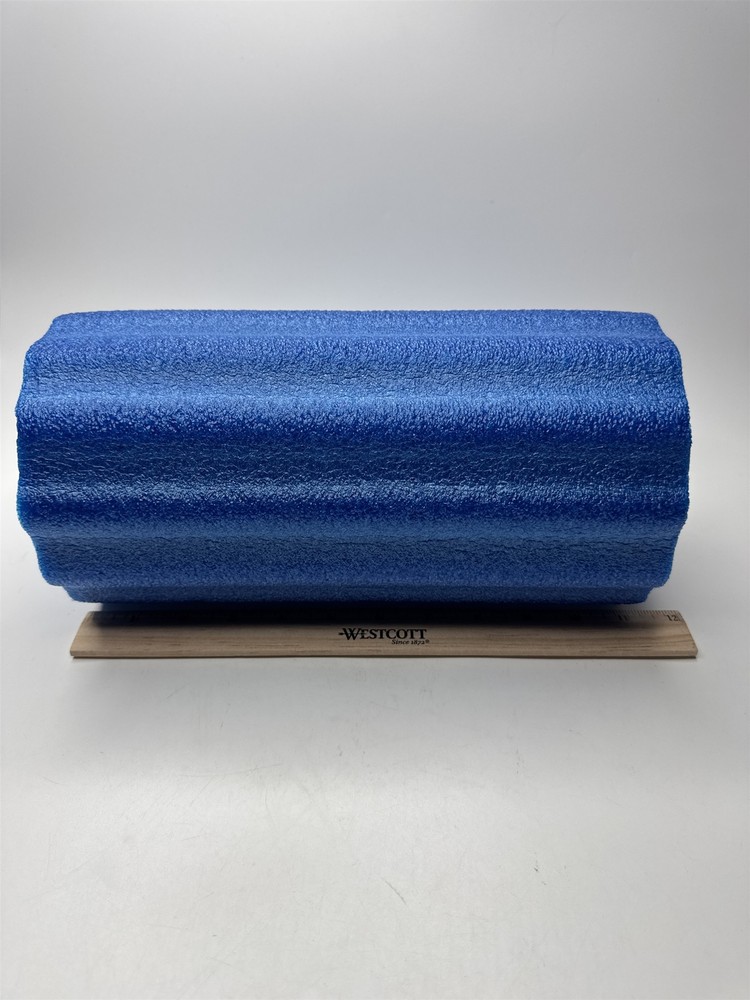11" Blue Ridged Foam Roller Low Density Roller for Muscles Back Pain Shoulder