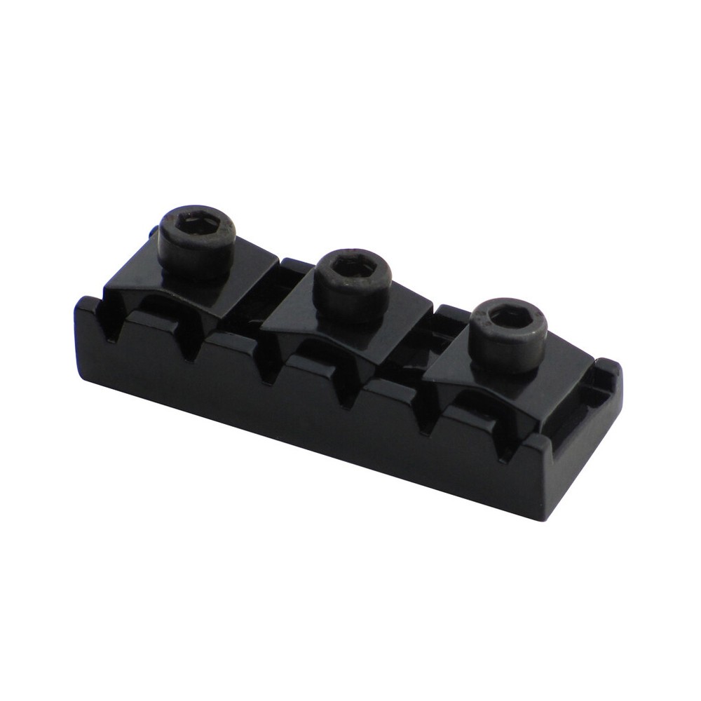 Black 43mm Guitar Locking Nut String Lock for Double Locking Tremolo Bridge