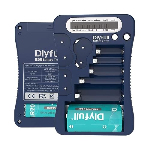 LCD Battery Tester - Universal Battery Checker for AA, AAA C, D 9V