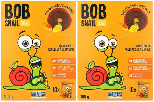 Bob Snail Fruit Roll Mango 2 Pack