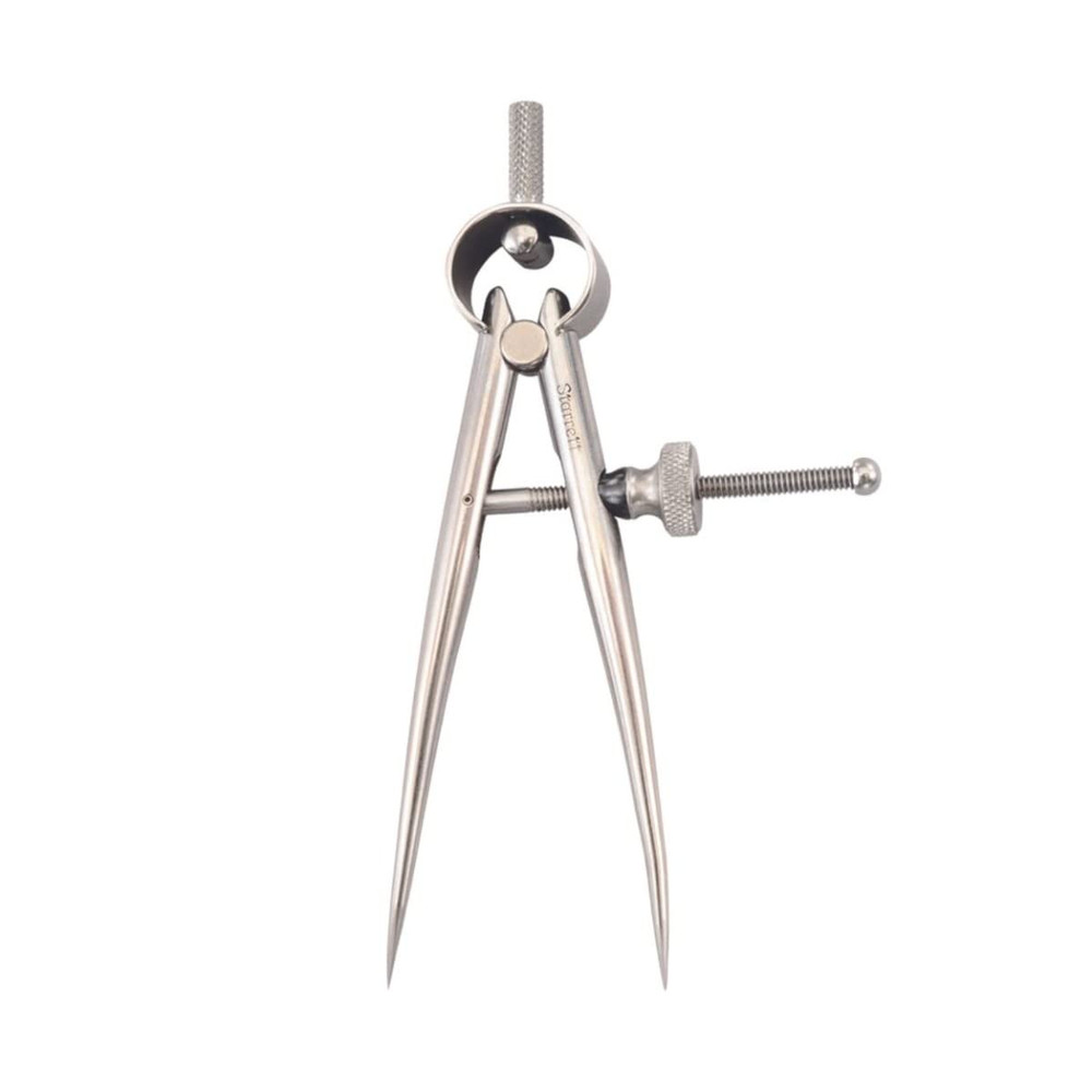 Toolmakers Spring-Type Caliper and Divider with Bow Spring and Hardened Fulcrum