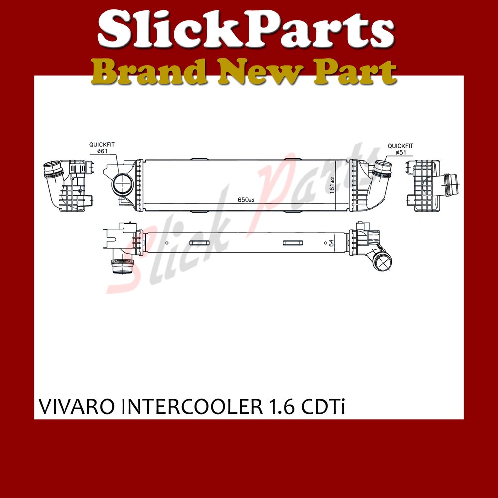 RENAULT TRAFIC INTERCOOLER 1.6 CDTi 2014 2015 2016 2017 *NEW*