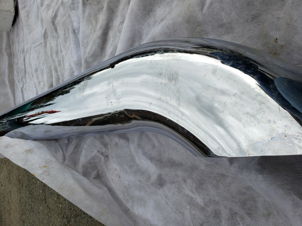 Chrome exhaust stack with bend
