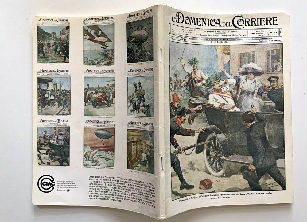 vintage notebook DOMENICA DEL CORRIERE