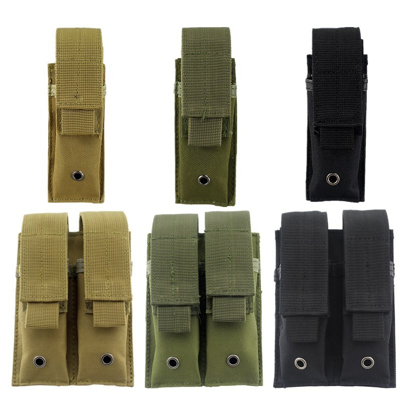 MOLLE Single/Dual Magazine Pouch Belt Multitools Sheath Flashlight Knife Holster