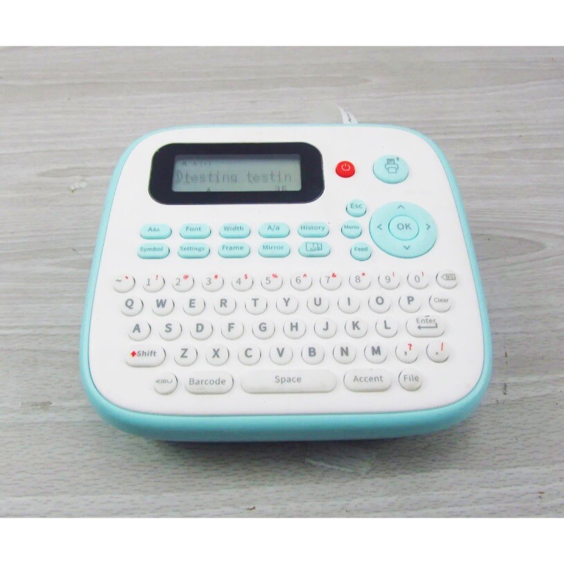 RoHS Pink Desktop Label Maker Machine Printer Model D2105 Tested and ready NICE