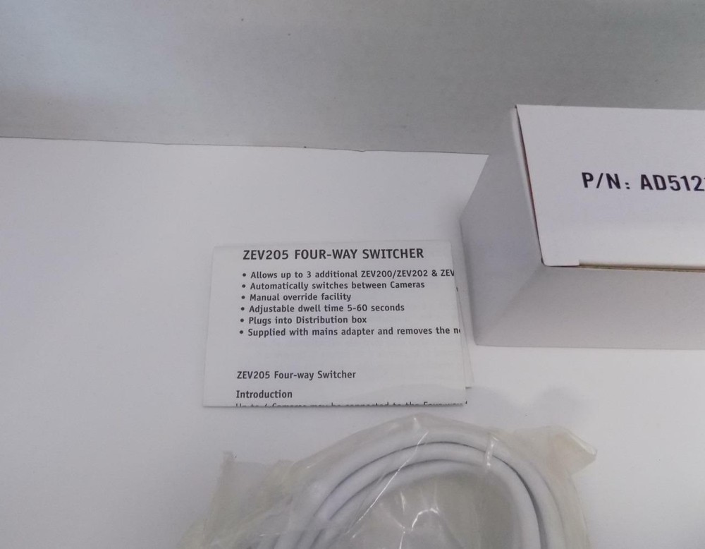 Zenith Home Security ZEV205 4 Way Video Switcher