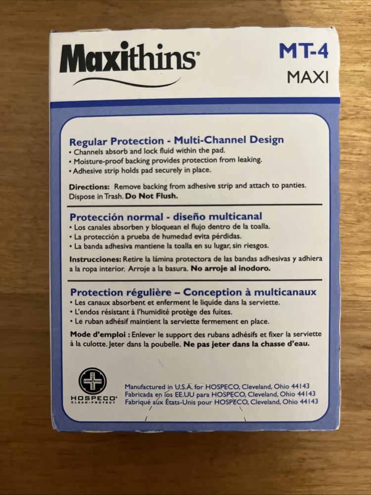 Maxithins Maxi MT-4 Regular Protection Single Pad in Individual Box (9 Boxes)