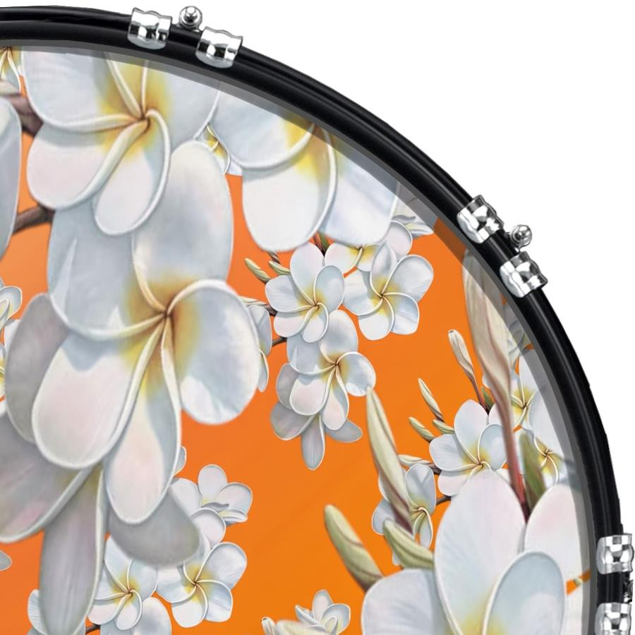 20" Custom Bass Kick Drum Front Head Graphical Flower Power 5