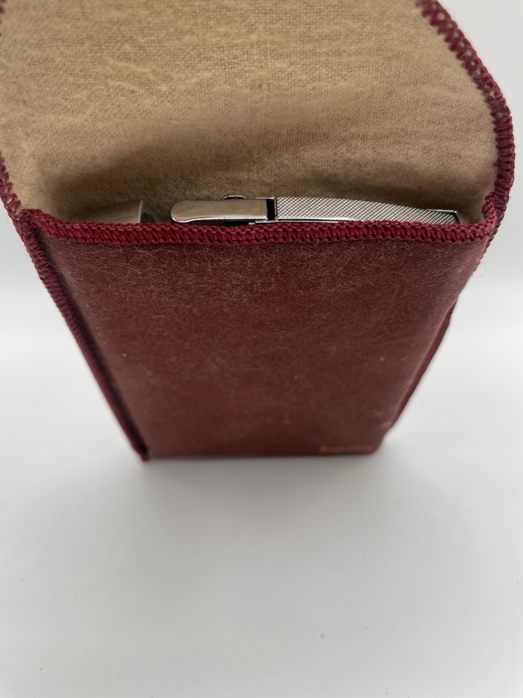 Vintage RONSON Art Deco Lighter / Large Cigarette Case Holder With Felt Case