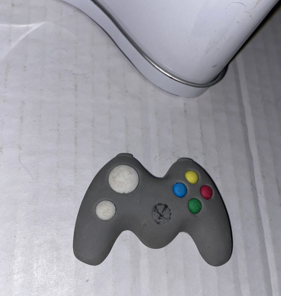 XBOX Empty Tin Kohls Rubber Eraser Controller c2008 Microsoft