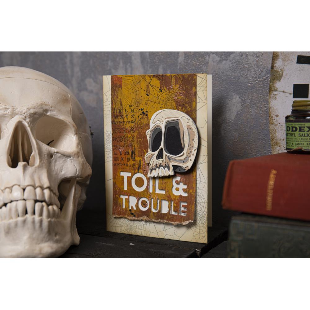 BOLD TEXT HALLOWEEN -Sizzix Thinlits-Tim Holtz Dies-Spooktacular Sayings-Craft