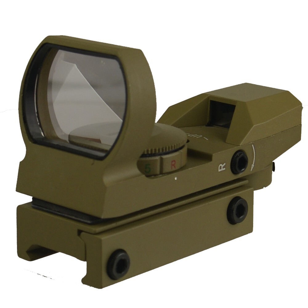 New Reflex Red and Green Adjustable Dot Sight Anodized Tan Dark Earth Finish