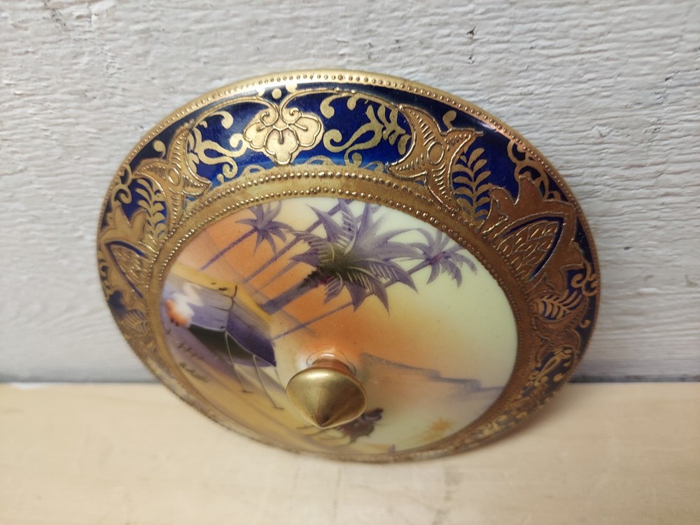 Noritake 1930s Art Deco Desert Scene REPLACEMENT Lid