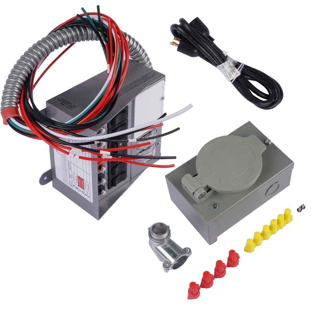 30 Amp 6-Circuit Pro/Tran Transfer Switch Kit for Generators 7500 Watts