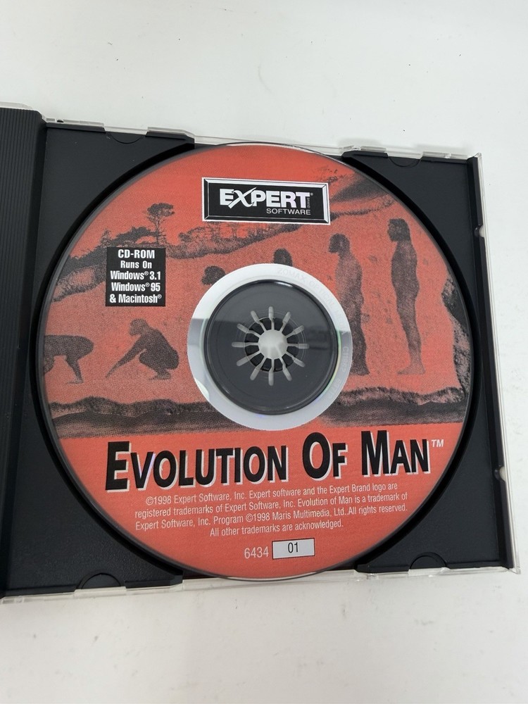 Evolution Of Man Expert Software CD-ROM Windows 95 - MINT Disc!