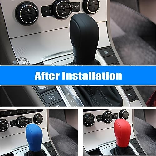 2 Pcs Car Gear Shift Knob Cover, Elastic Silicone Car Automatic Shift Purple