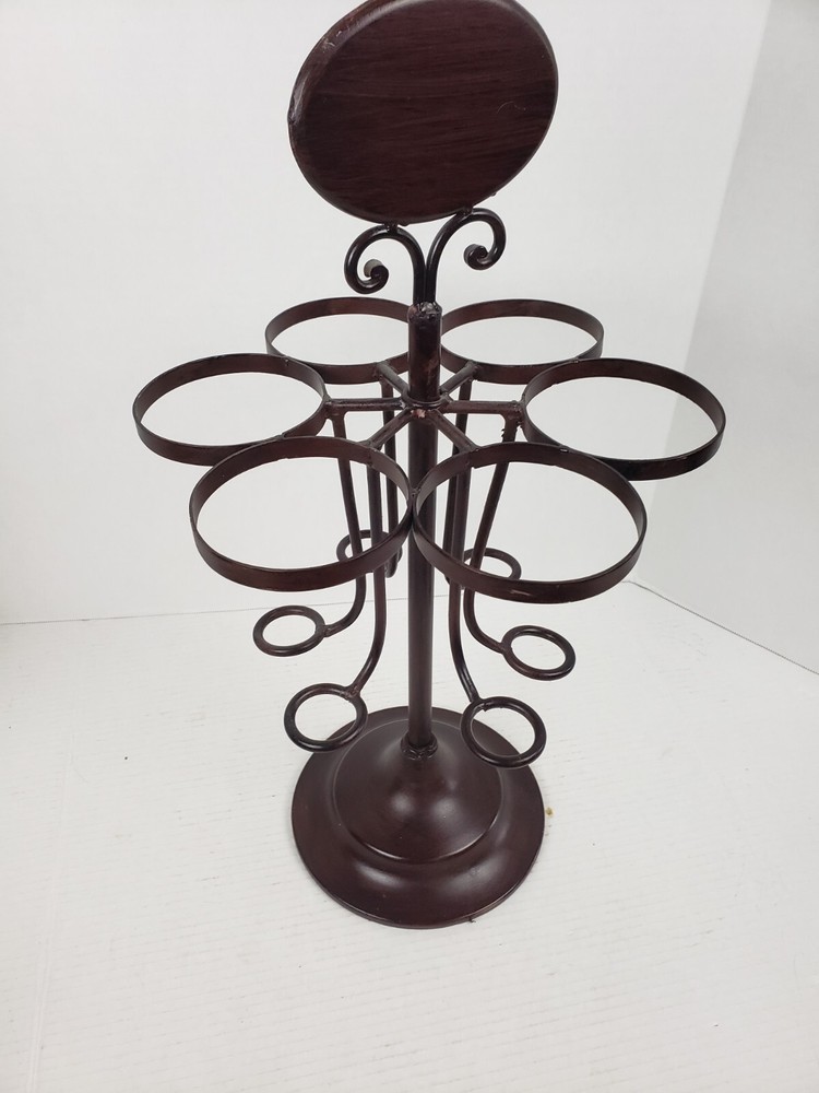 Six Bottle Cast Iron Wine Rack 21" x 11"