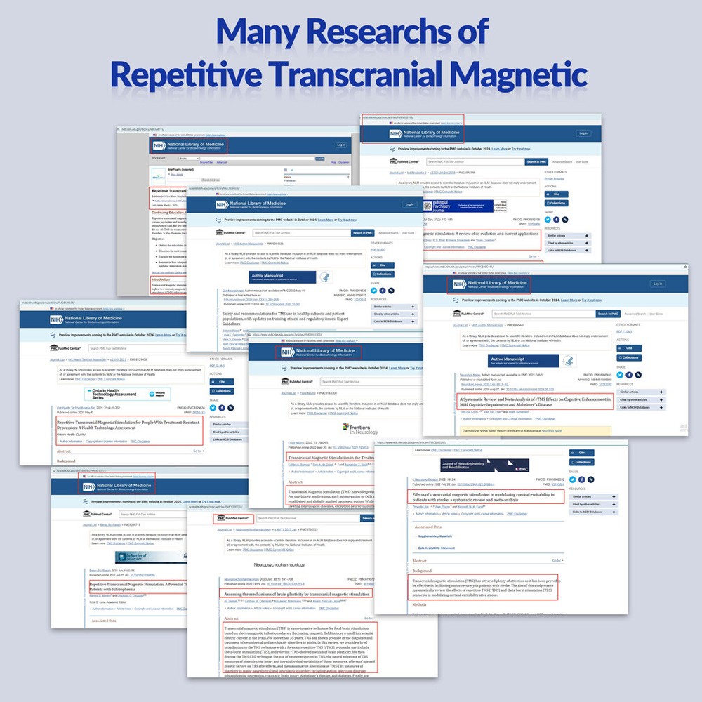 rTMS Magnetic Pulse Therapy Machine for Stroke Depression, Anxiety, OCD Support