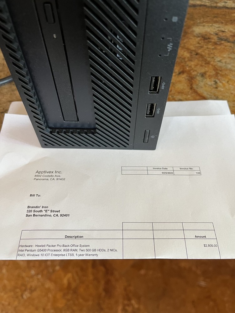 Micros RES 3700 Computer H P Intel Pentium G5400 installed RES software