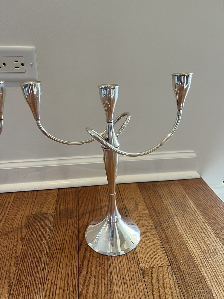 International Sterling Twisted Candelabras Pair