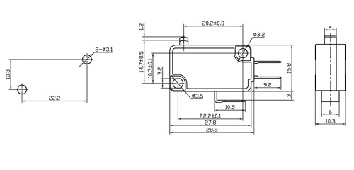 SPDT Snap-Action Standard Micro Switch (2 pcs)