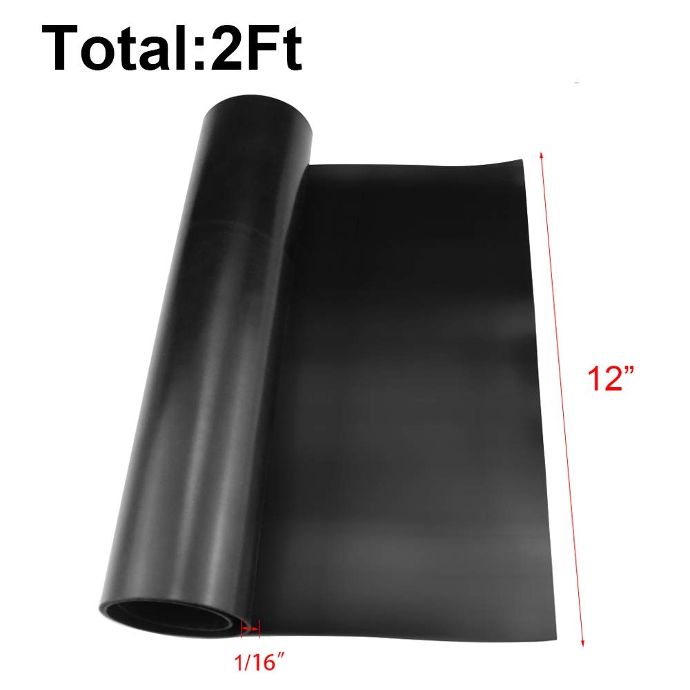 Neoprene Rubber Sheet 12" Wide x 1/16" Thick x 2' Long Solid Rubber Rolls Use...