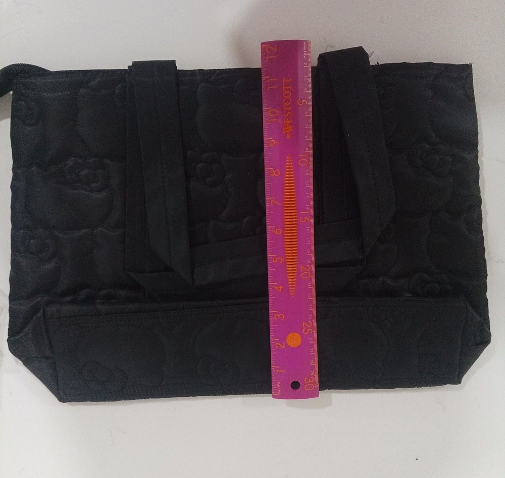 Hello Kitty 50 anniversary quilted black bag with zipper