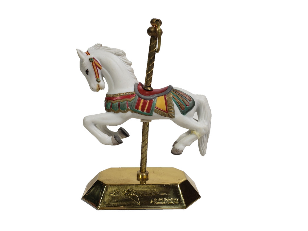 Hallmark Keepsake Tobin Fraley Carousel Ornament Display Stand Included 1992