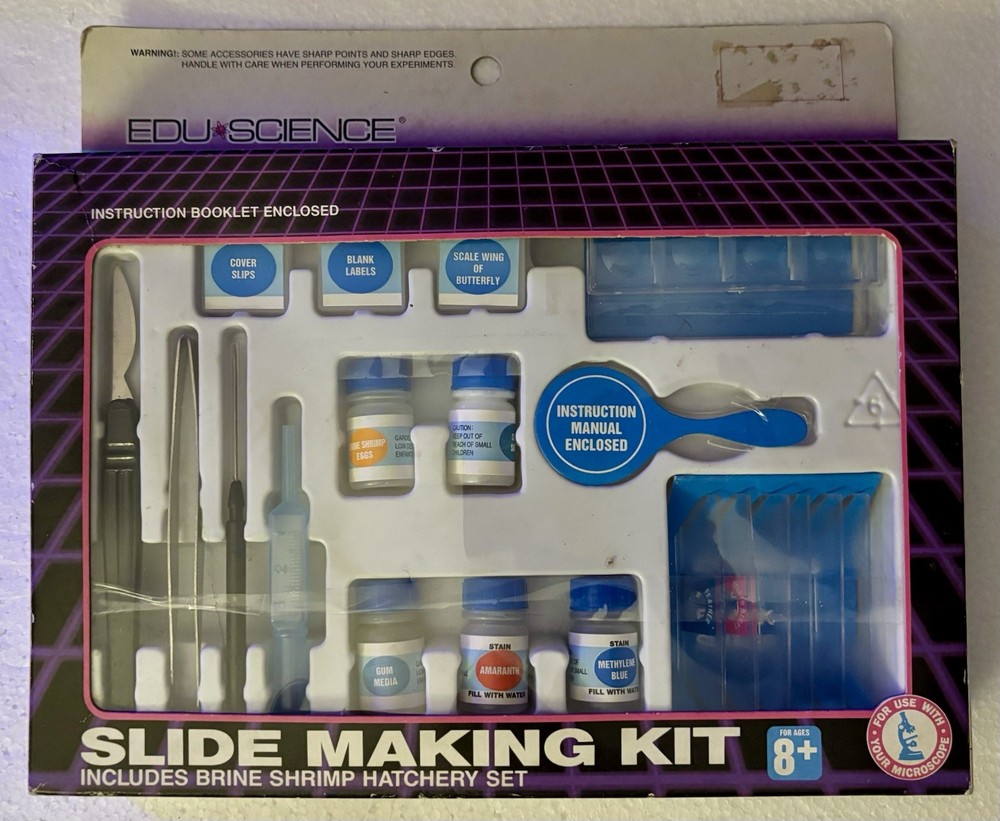 Edu Science Slide Making Kit with Instruction Booklet