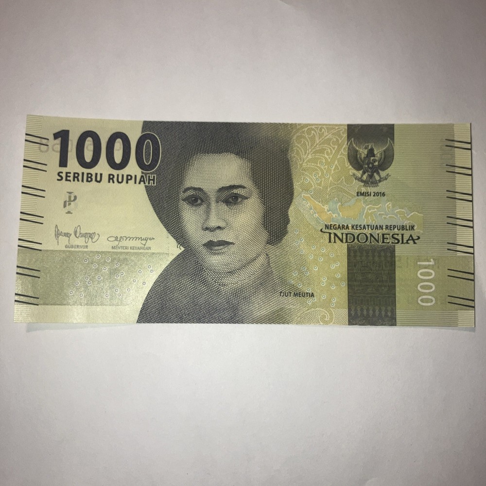 Indonesia 1000 Seribua Rupiah 2016 Uncirculated Note