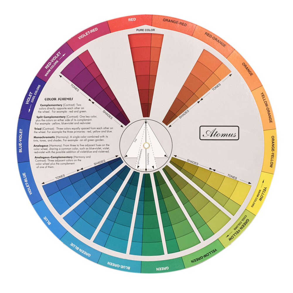 Creative Color Wheel Color Learning Rotation Wheel Color Board Chart Mixed