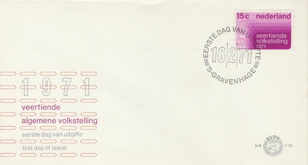 NETHERLANDS 1971 FIRST DAY COVER PUNCH CARDS