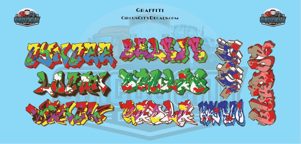 Graffiti N 1:160 Scale Decal Set