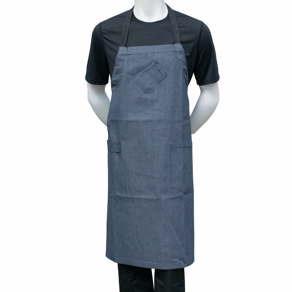 Chef Code 36" Denim Bib Apron with Adjustable Strap CC524DNM
