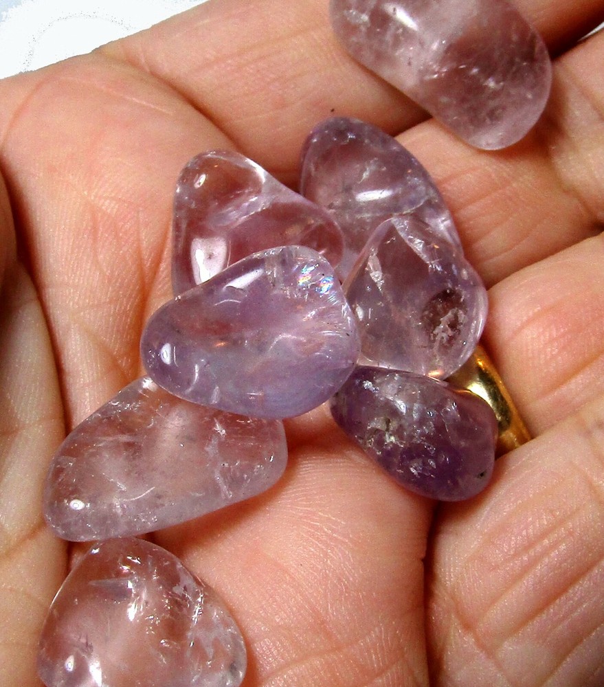 Natural Amethyst tumbled, transparent